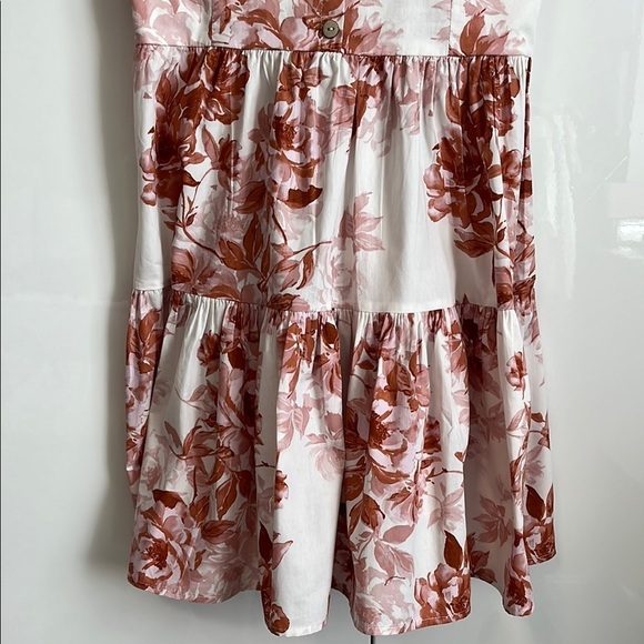 BAILEY BLUE NWOT White Blush Floral Corset Ruffle Cotton Mini Dress, Size XL - Picture 6 of 12